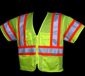 Class 3 Safety Vest Lime/Yellow - 15 Count